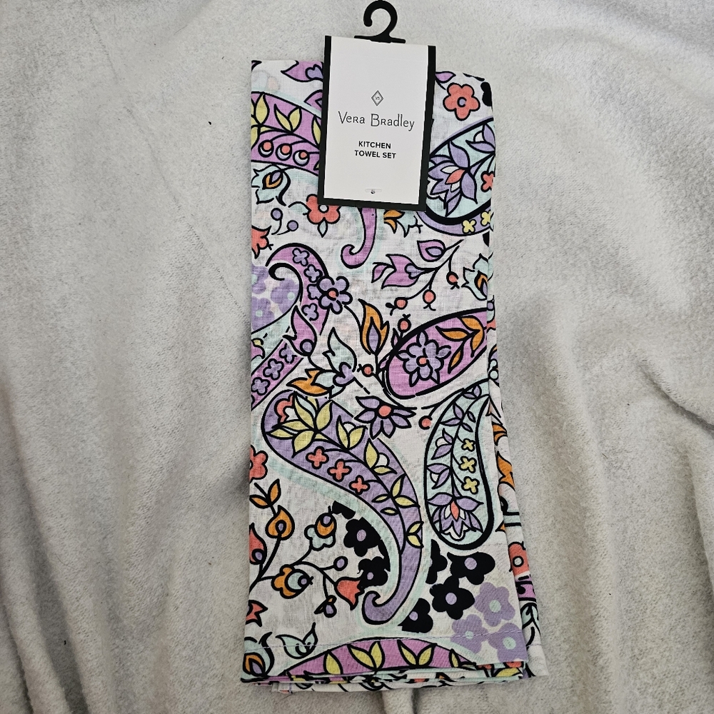 Vera Bradley Maddalena Paisley Soft Set Of Two Kitchen Towels